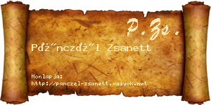 Pánczél Zsanett névjegykártya