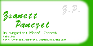 zsanett panczel business card